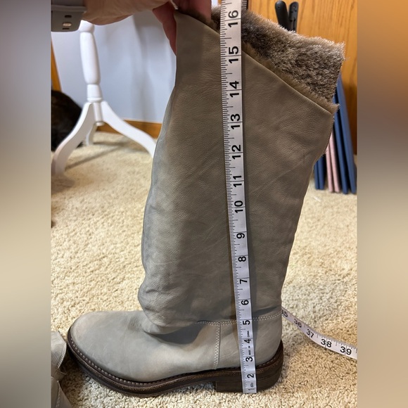 Vic Matie “Free People” pewter gray, suede, slouch boots. Size EU 40 US 9.5-10 - Picture 7 of 7